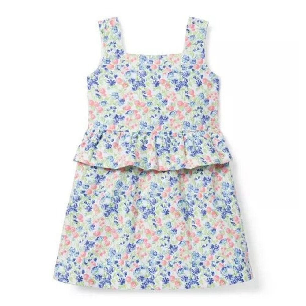 Janie & Jack Ditsy Floral Peplum Dress size 2T Toddler Girl